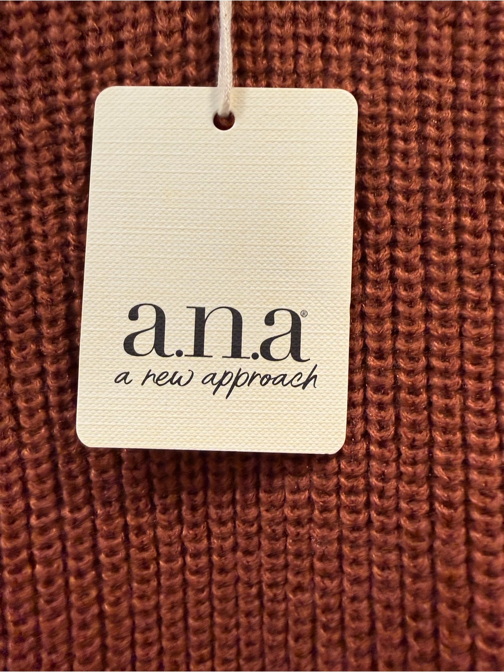 a.n.a Rust V-Neck Knit Sweater - Picture 2 of 4